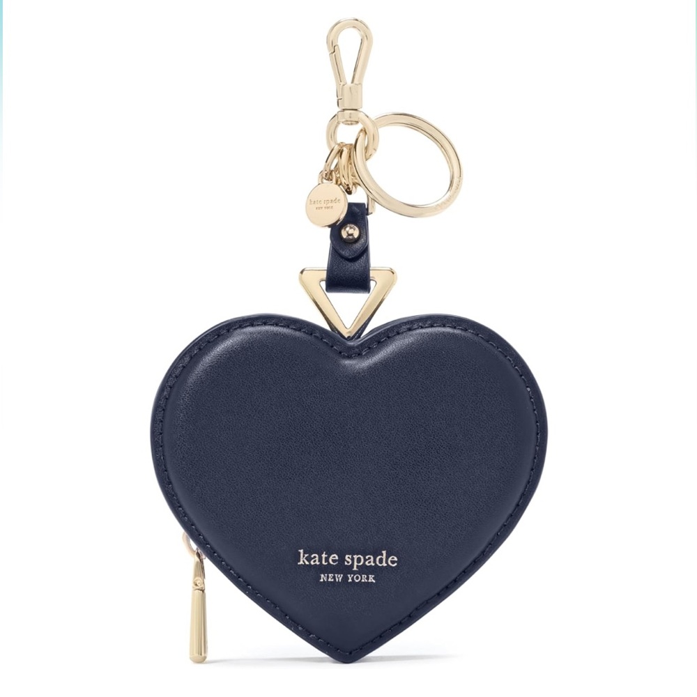 SOLD Kate Spade Navy Heart-Shaped Keychain